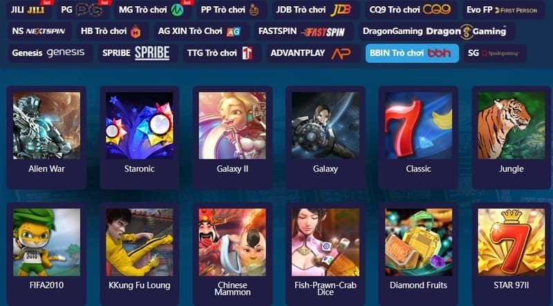 Chơi cá cược game slot tại sảnh BBIN rinh thưởng lớn